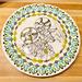 Anthropologie Dining | Anthropologie Tula Earthenware Forest Fable Ram Scalloped Edge Plate Euc | Color: Blue/Green | Size: 8.5” D