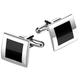 Black enamel men's shirt cufflinks square buttons steel copper cufflinks suitable for wedding party gentleman shirt cufflinks