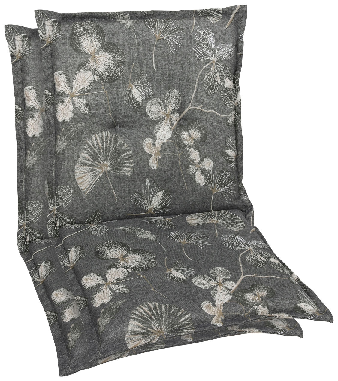 Sesselauflage GO-DE, grau (taupe), B:50cm H:6cm T:110cm, Baumwolle, Polyester, Polyurethan, Polsterauflagen, 110x50 cm