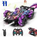 Goolsky Gesture Sensor RC Stunt Car, 3-in-1 Control Mode 2.4GHz 4WD 360° Rotation, Lateral Driving, Spray Lights Music, Side Drift, Glove Gesture Remote Control Car Gifts for Kids 2 Battery Purple