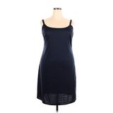 JBS Casual Dress - Slip dress Scoop Neck Sleeveless: Blue Solid Dresses - Women's Size 18