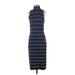 White House Black Market Casual Dress - Midi: Blue Dresses - Women's Size 4