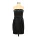 Express Design Studio Cocktail Dress - Sheath Open Neckline Sleeveless: Black Dresses - Women's Size 0