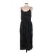 Old Navy Casual Dress - Midi Scoop Neck Sleeveless: Black Leopard Print Dresses - Women's Size Medium