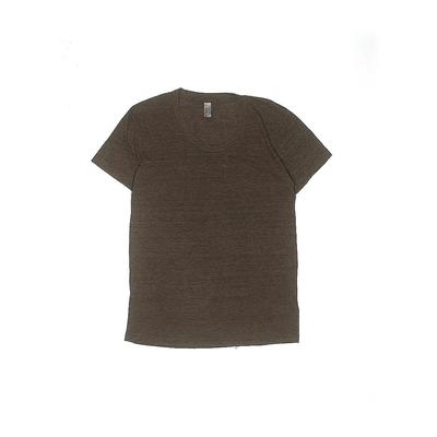 American Apparel Short Sleeve T-Shirt: Brown Marled Tops - Kids Girl's Size X-Large