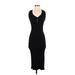 Converse Cocktail Dress - Midi: Black Solid Dresses - Women's Size X-Small