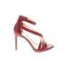 Jessica Simpson Heels: Burgundy Print Shoes - Women's Size 9 1/2 - Open Toe