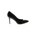 B Brian Atwood Heels: Pumps Stilleto Cocktail Party Black Print Shoes - Women's Size 7 1/2 - Pointed Toe
