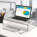 Support de moniteur d'ordinateur en acrylique transparent table d'ordinateur portable support de