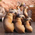 Oreiller de canapé en forme de chien réaliste 3D pour la décoration de la maison jouet imprimé