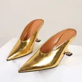 EILYKEN-Mules à Talons Hauts Compensés pour Femme Pantoufles Concises peu Profondes Pointues