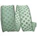 The Holiday Aisle® Mesh Deluxe Glitter Dots Wired Edge Ribbon Plastic in Green | 1.5 H x 4 W x 4 D in | Wayfair 1A5D369DB47B45D08D98DC1B8D12CDEC