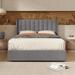 Latitude Run® Jeilyn Platform Drawer Storage Bed Upholstered/Velvet, Metal in Gray | 42 H x 57.5 W x 80 D in | Wayfair