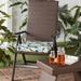 Arlmont & Co. Outdoor PE Wicker Foldable Reclining Chair w/ Optional Cushion Metal in Green/White/Blue | Wayfair B595DFC23EDD493D95B417856C09B524