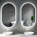 Orren Ellis Donard Oval LED Bathroom Mirror w/ Lights Anti-Fog 3 Colors Dimmable Wall Mounted Set Of 2, in White | 24 H x 36 W x 1.5 D in | Wayfair