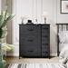 Rebrilliant Dresser w/ 7 Storage Drawers Wood/Metal in Brown | 28.7 H x 25 W x 11.8 D in | Wayfair 316F89F162DA4DA786279556935AF394