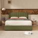 Latitude Run® Jeilyn Platform Drawer Storage Bed Upholstered/Velvet, Metal in Green | 42 H x 64 W x 84 D in | Wayfair