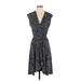 BCBGMAXAZRIA Casual Dress - Wrap Plunge Sleeveless: Black Dresses - Women's Size Small