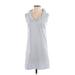 Lolly Wolly Doodle Casual Dress - Mini Cowl Neck Sleeveless: Gray Print Dresses - Women's Size X-Small