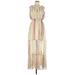 Jack by BB Dakota Casual Dress: Ivory Stripes Dresses - Women's Size Large