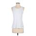 City Sports Active Tank Top: White Activewear - Women's Size Small