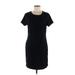 Old Navy Casual Dress - Sheath Crew Neck Short sleeves: Black Print Dresses - Women's Size Large