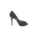 Valentino Garavani Heels: Slip-on Stilleto Cocktail Party Black Shoes - Women's Size 38.5 - Peep Toe