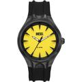 Quarzuhr DIESEL "STREAMLINE" Armbanduhren schwarz (schwarz, gelb) Herren Quarzuhren