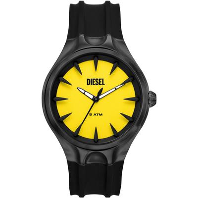 Quarzuhr DIESEL "STREAMLINE", schwarz (schwarz, gelb), Armbanduhren, Herren, Armbanduhr, Herrenuhr, Edelstahlarmband Image