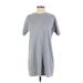 Forever 21 Casual Dress - Shift Crew Neck Short sleeves: Gray Print Dresses - Women's Size Small