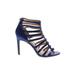 Vince Camuto Heels: Blue Solid Shoes - Women's Size 9 1/2 - Open Toe