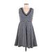 Pixley Casual Dress - A-Line V Neck Sleeveless: Blue Dresses - Women's Size Large