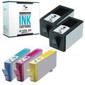 CMYi Ink Cartridge Replacement for HP 920XL (5-pack: 2 Black + 1 each Cyan Magenta and Yellow)