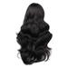 Desertasis ladies wavy curly wig 24inches Head Curly Wig and Black Straightened Curly Set Bent Wavy Be Women s Can wig Black