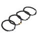 4 Pcs Anklet Decor Hematite Black Obsidian Magnetic Foot Chain Delicate Bracelet