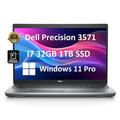 Dell Precision 3571 3000 Mobile Workstation (15.6 FHD Intel 14-Core i7-12800H 32GB DDR5 RAM 1TB SSD NVIDIA T600) Business Laptop Backlit 3-Year Warranty Webcam Wi-Fi 6E Win 11 Pro Gray