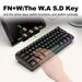 HXSJ Keyboard Membrane Mechanical Battery Feel BT5.0 Wireless 61-Key L500 Wireless Wired Mode BT5.0 Wired 61-Key Membrane Mechanical Feel Wireless Computer BT5.0