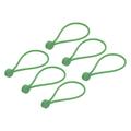 Magnetic Cable Clips 7.5 Inch x 0.5 Inch Green for Home Kitchen Office 6 Pcs