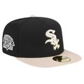 Men's New Era Black Chicago White Sox Canvas A-Frame 59FIFTY Fitted Hat