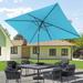 BONOSUKI Aluminum Patio 10x6.5ft Market Umbrellas Table Umbrella