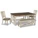 Signature Design by Ashley Bolanburg Antique White / Brown 5-Piece Dining Package