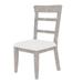 Upholstered Cushion Seat Wooden Ladder Back Side Chairs Set of 2