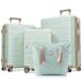 4-Pcs Expandable Luggage Sets, ABS Durable Suitcase with Travel Bag, Carry On Luggage Suitcase Set with 360掳 Spinner Wheels