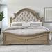 Magnolia Manor Weathered Bisque Upholstered Bed