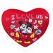 Mickey Mouse I Love Us Cloud Pillow w/Knife Edge - Red