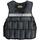 GoFit Adjustable 20 lb. Weighted Vest with Water Bottle Holster - Steel Construction, Neoprene Padding, Reflective Stripe - Black | GF-WV20