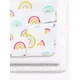 Snüz Baby Rainbow Crib Fitted Sheets, 3 Piece Set, Multi/White