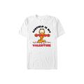 Men's Big & Tall Garfield Is My Valentine Tops & Tees by Mad Engine in White (Size 3XLT)