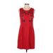 Cynthia by Cynthia Rowley Casual Dress: Red Hearts Dresses - Women's Size Medium