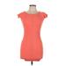 Derek Heart Casual Dress - Bodycon: Orange Print Dresses - Women's Size Medium